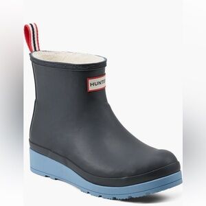 Hunter Play Short Faux Shearling Lined Snow Boots Size 9